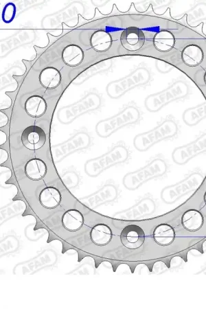 Hoge Kwaliteit AFAM - REAR ALU 46T, 428 - Sprockets - Lichtgewicht Aluminium