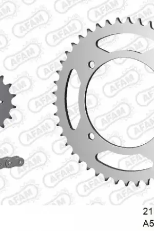 Aanbieding AFAM - 520XRR3 114 ARS (CLIP) GOLD & SPROCKETS - Chain Kits - STEEL