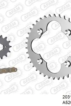 In De Mode AFAM - 520XRR3 86 ARS - Chain Kits - Gold & Sprockets