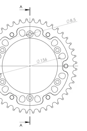 Gereduceerde Prijs SUPERSPROX - REAR STEALTH 44T, GOLD, 520 - Sprockets - Kwaliteitsmateriaal
