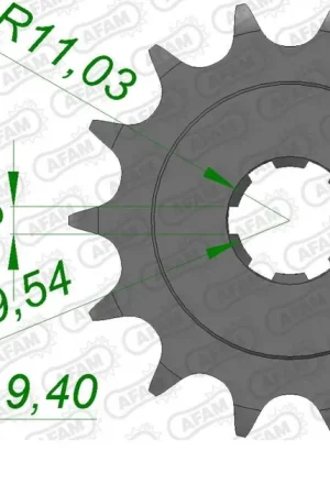 Fabrieksprijs AFAM - FRONT 14T, 520 - Sprockets - 14T