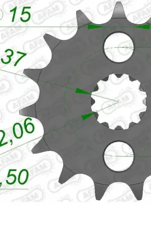 AFAM - FRONT 15T, 630 - Sprockets - 15T Tandwiel Superprijs