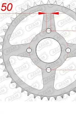AFAM - REAR STEEL 44T, 520 - Sprockets - Stalen achtertandwiel Voordeelprijs