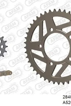 AFAM - 520XSR 108 MRS (RIVET) GOLD & SPROCKETS - Chain Kits - ALU Exclusief