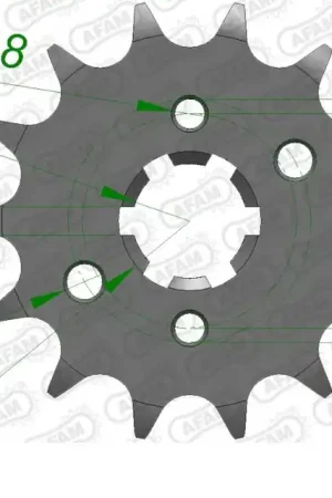 AFAM - FRONT 13T, 428 - Sprockets - 13T voor veelzijdig gebruik Exclusief