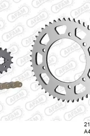Trendy AFAM - 428R1 126 AR (CLIP) GOLD & SPROCKETS - Chain Kits - STEEL