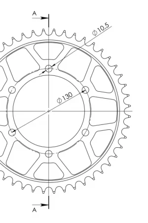 Nieuw SUPERSPROX - REAR STEEL 48T, BLACK 532 - Sprockets - Compatibel met Yamaha Yzf r6