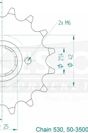 ESJOT - FRONT 16T, 530 - Sprockets - Geschikt voor Yamaha Meest Verkocht