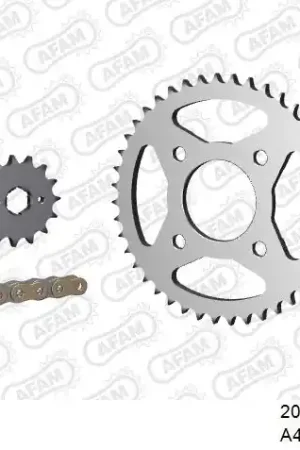 AFAM - 428R1 120 AR (CLIP) GOLD & SPROCKETS - Chain Kits - STEEL Koop Vandaag