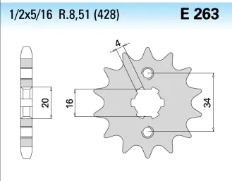 CHIARAVALLI - FRONT 14T - Sprockets - 14T Shop Nu