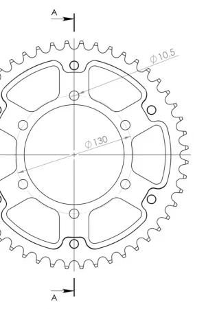 Professioneel SUPERSPROX - REAR STEALTH 45T - Sprockets - Rood
