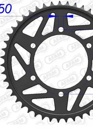 Professioneel AFAM - REAR ALU 43T, 525 - Sprockets - Aluminium 43T