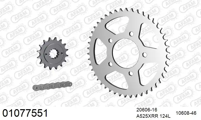 Exclusieve Aanbieding AFAM - 525XMR3 124 MRS - Chain Kits - STEEL