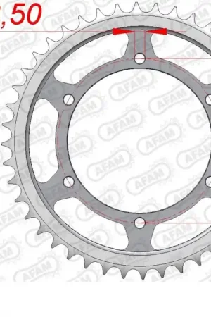 Garantie Inbegrepen AFAM - REAR STEEL 44T, 530 - Sprockets - Compatibel met Yamaha