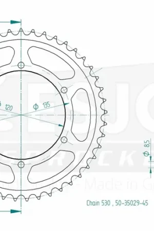 ESJOT - REAR STEEL 45T, 530 - Sprockets - Compatibiliteit met Yamaha Hete Deal