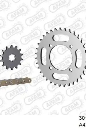 AFAM - 420MX2 86 AR (CLIP) GOLD & SPROCKETS - Chain Kits - STEEL Hete Deal