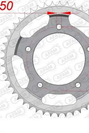 AFAM - REAR STEEL 48T, 532 - Sprockets - Compatibel met Yamaha YZF R6 Shop Nu