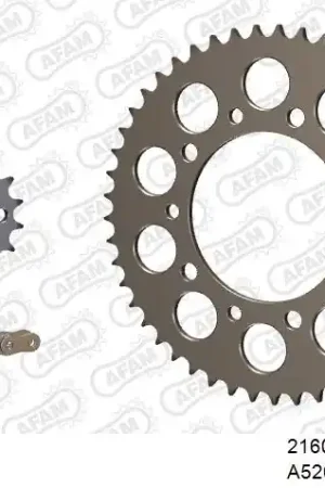 AFAM - 520XSR 116 MRS (RIVET) GOLD & SPROCKETS - Chain Kits - ALU Hete Deal