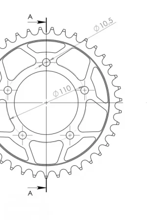 SUPERSPROX - REAR STEEL 39T, BLACK, 520 - Sprockets - Geschikt voor Suzuki GS 500 Geld-Terug-Garantie