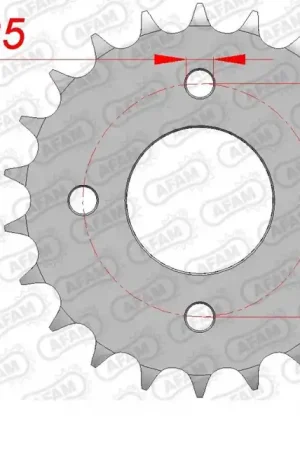 Origineel AFAM - REAR STEEL 22T, 520 - Sprockets - Geschikt voor Suzuki