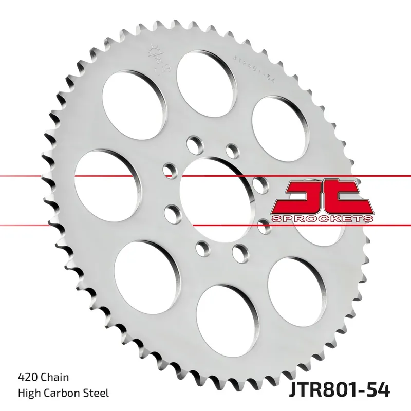 JT SPROCKETS - REAR STEEL 54T, 420 - Sprockets - Voor Kawasaki KLX 110 Fabrieksprijs