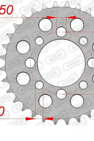 Nieuwe Collectie AFAM - REAR STEEL 32T, 420 - Sprockets - Geschikt voor Kawasaki Klx 110