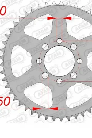 AFAM - REAR STEEL 43T, 420 - Sprockets - Geschikt voor Kawasaki en Suzuki Ambachtelijk