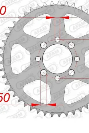 AFAM - REAR STEEL 48T, 420 - Sprockets - Geschikt voor Kawasaki Klx 110 Groothandel