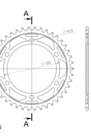 Hete Deal SUPERSPROX - REAR STEEL 42T - Sprockets - BLACK 525