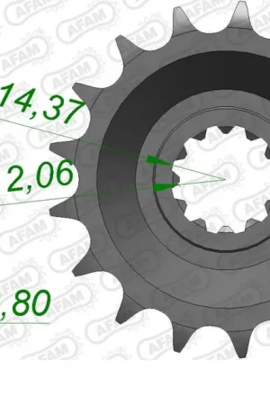 Uitverkoop AFAM - FRONT 17T, 530 - Sprockets - Compatible met Kawasaki Zzr 1100