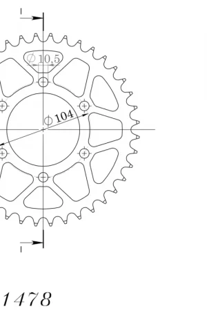 Professioneel SUPERSPROX - REAR STEEL 40T - Sprockets - 520, BLACK