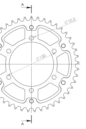 SUPERSPROX - REAR STEALTH 43T - Sprockets - BLUE, 530 Goedkoop