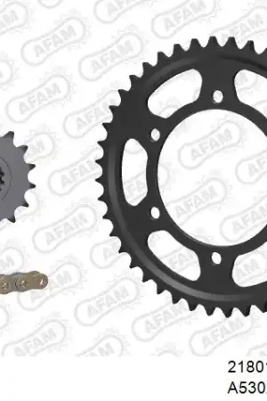 AFAM - 530XSR2 114 MRS (RIVET) GOLD & SPROCKETS - Chain Kits - Steel Exclusief