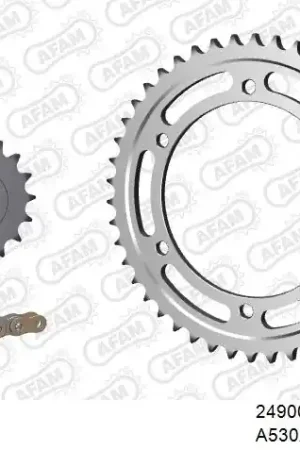 Bestseller AFAM - 530XSR2 110 MRS (RIVET) GOLD & SPROCKETS - Chain Kits - Steel