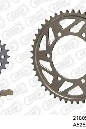 AFAM - 525XHR3 116 MRS (RIVET) GOLD & SPROCKETS - Chain Kits - ALU Bestseller