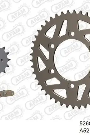 AFAM - 520XSR 108 MRS (RIVET) GOLD & SPROCKETS - Chain Kits - ALU Laatste Kans