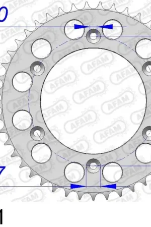 Direct Beschikbaar AFAM - REAR ALU 41T, 520 - Sprockets - Hoogwaardige Aluminium Constructie