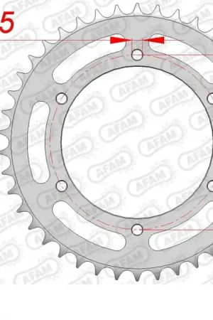 AFAM - REAR STEEL 38T, 525 - Sprockets - Compatibel met Honda Premium