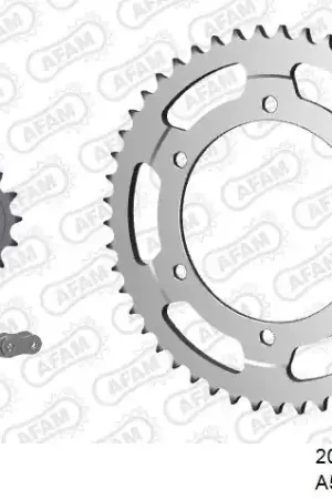 AFAM - 525XMR3 118 MRS (RIVET) & SPROCKETS - Chain Kits - STEEL Nieuw