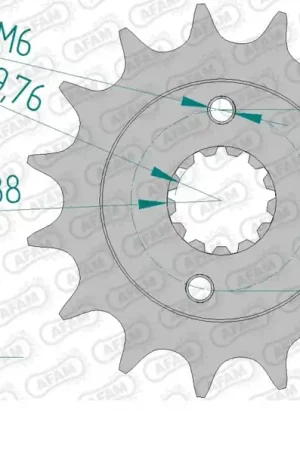 AFAM - FRONT 14T, 520 - Sprockets - Compatibiliteit met meerdere modellen Shop Nu