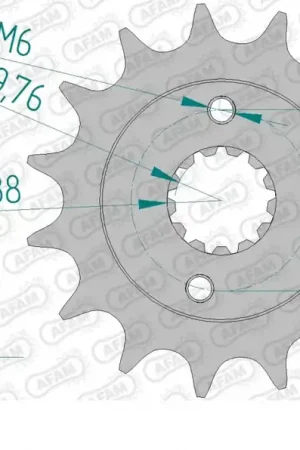 Nieuwe Collectie AFAM - FRONT 15T, 520 - Sprockets - Geschikt voor Kawasaki en Suzuki