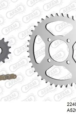 AFAM - 520XRR3 96 ARS (CLIP) GOLD & SPROCKETS - STEEL Korting