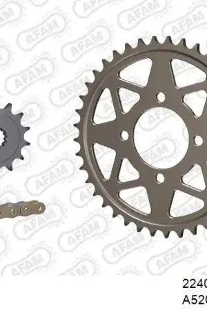 AFAM - 520XRR3 96 ARS (CLIP) GOLD & SPROCKETS - Chain Kits - ALU Weekendaanbieding