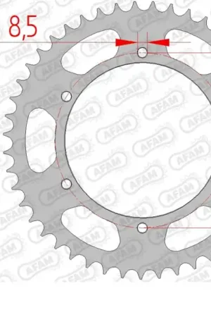AFAM - REAR STEEL 47T, 520 - Sprockets - Compatibel met BMW G 650 Nieuwe Collectie