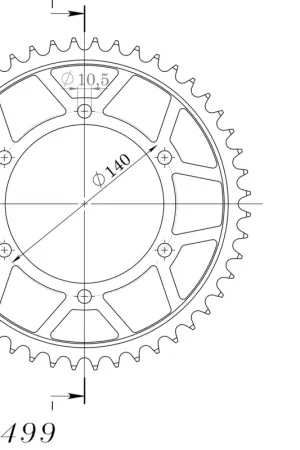 Must-Have SUPERSPROX - REAR STEEL 48T, BLACK, 530 - Sprockets - Staal