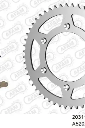 Exclusief AFAM - 520XRR3 114 ARS (CLIP) GOLD & SPROCKETS - Chain Kits - STEEL