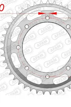 AFAM - REAR STEEL 43T, 520 - Sprockets - Geschikt voor Kawasaki KLR 600 Hoge Kwaliteit
