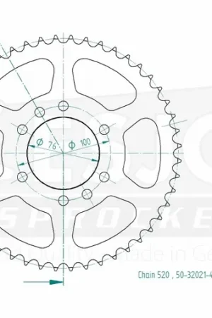 Exclusieve Aanbieding ESJOT - REAR STEEL 48T, 520 - Sprockets - Compatibel met Suzuki
