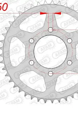 Korting AFAM - REAR STEEL 48T, 520 - Sprockets - Compatibel met meerdere Suzuki modellen
