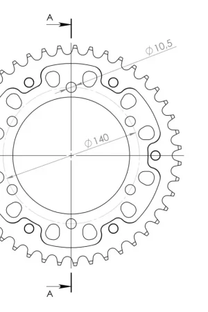SUPERSPROX - REAR STEALTH 43T, RED, 530 - Sprockets - 43T Lage Kosten